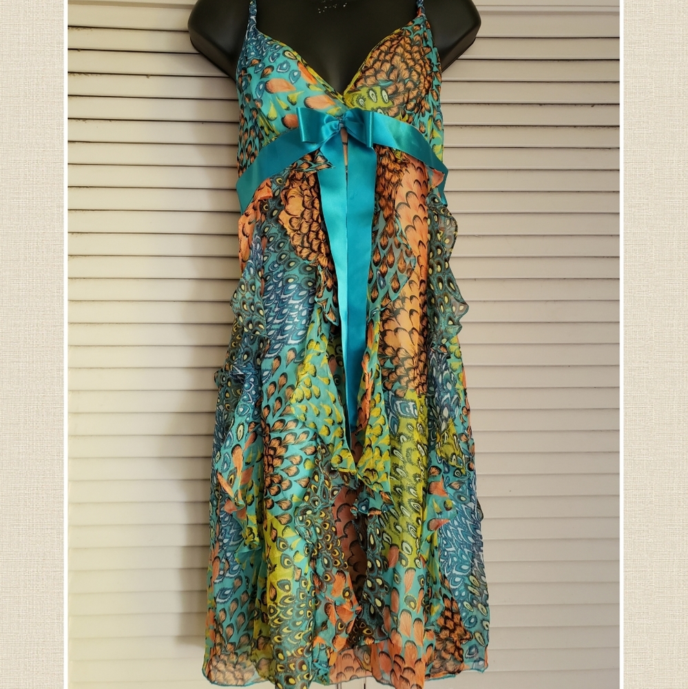 Multi colored slip dress